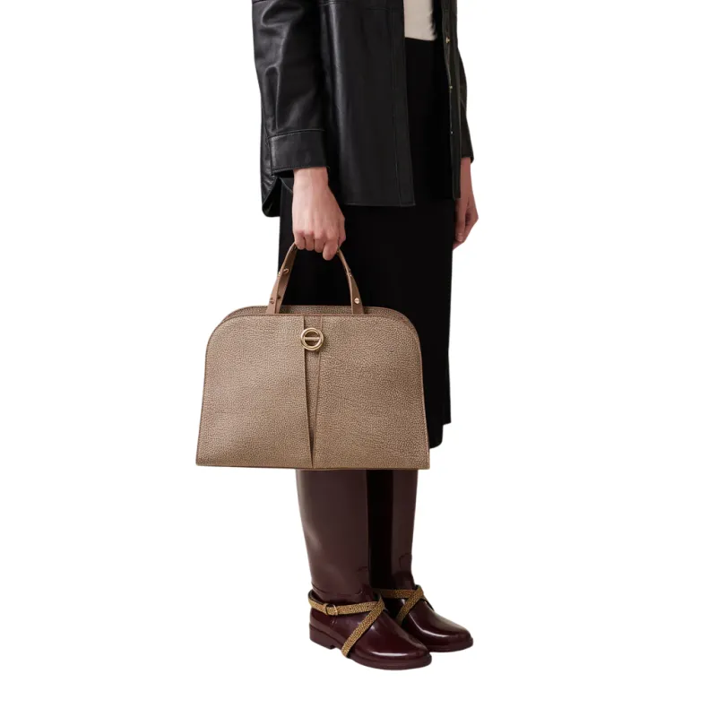 Borbonese Tulip Handtasche aus OP-Canvas und Leder,... 2