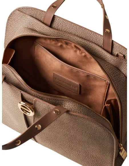 Borsa a bauletto m Borbonese, mushroom