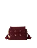 Borbonese Rondò Damenhandtasche aus gestepptem Nappaleder & Wildleder OP, merlot