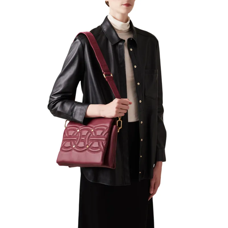 Borbonese Rondò Women's Bag in Quilted Nappa Leather &... 2