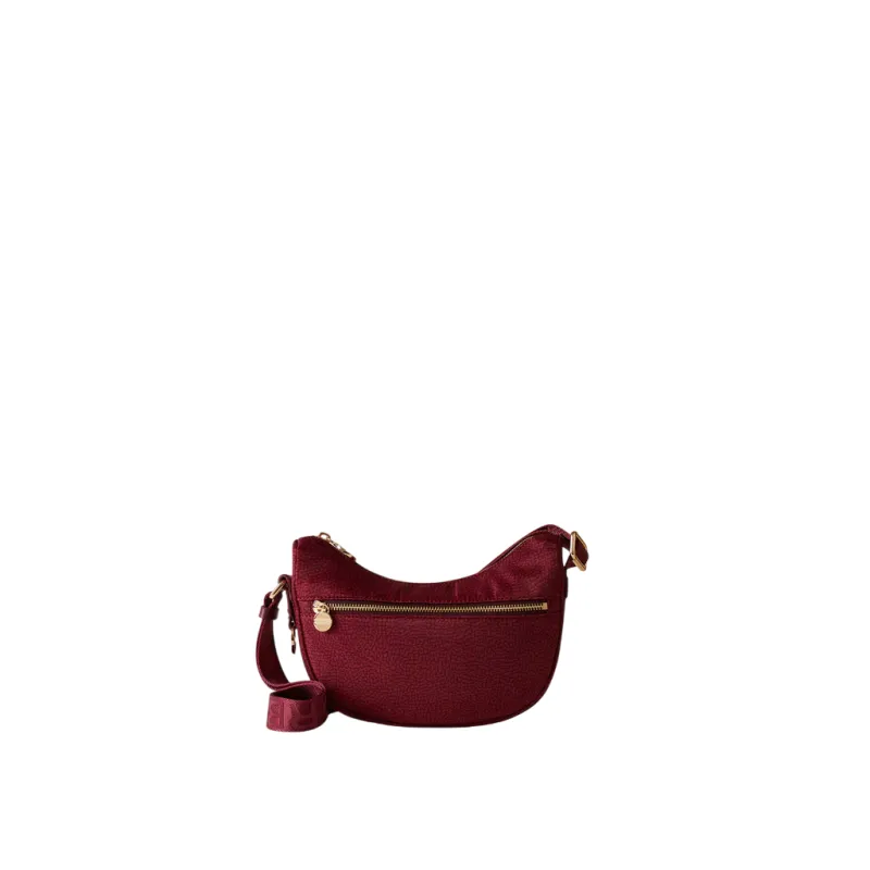 Borbonese Eco Line mini shoulder bag, merlot