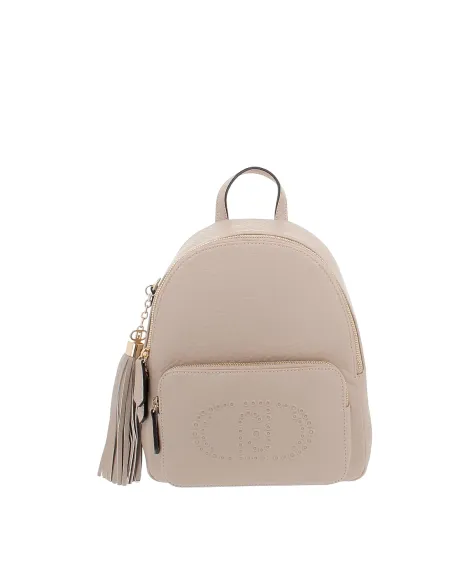 Liu Jo Better Medium Women's Backpack with Logo Straps, sand