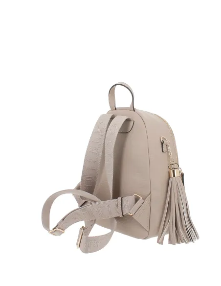 Liu Jo Better Medium Women's Backpack with Logo Straps, sand