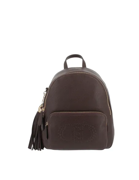 Liu Jo Better Mittelgrosses Damen Rucksack mit Logo Riemen, dunkelbraun