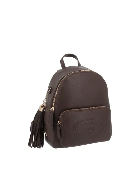 Liu Jo Better Mittelgrosses Damen Rucksack mit Logo Riemen, dunkelbraun