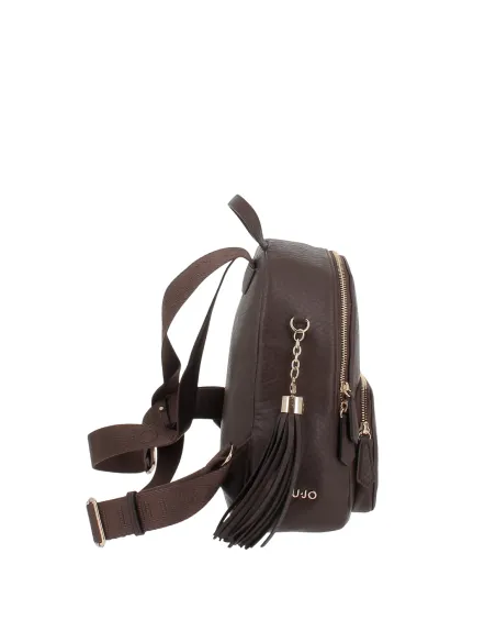 Liu Jo Better Mittelgrosses Damen Rucksack mit Logo Riemen, dunkelbraun
