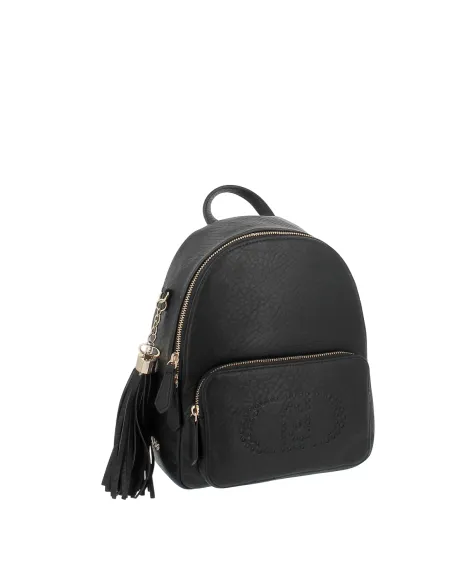 Liu Jo Better Mittelgrosses Damen Rucksack mit Logo Riemen, schwarz