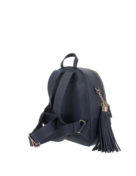 Liu Jo Better Medium Women's Backpack with Logo Straps, dress blue