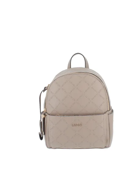 Liu Jo Women's Backpack with All Over Logo, desert taupe