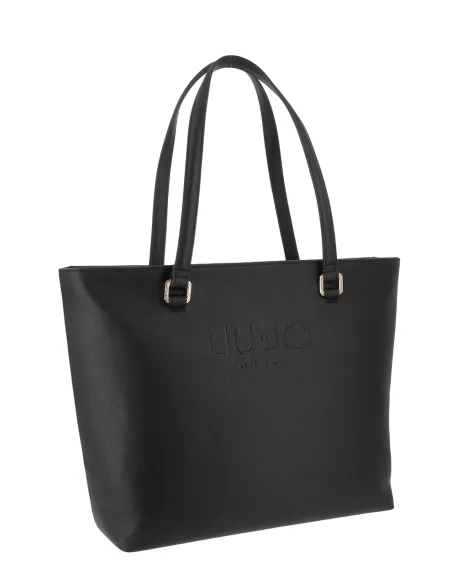 Liu Jo Large Women's Shopping Bag with Zip Closure, black