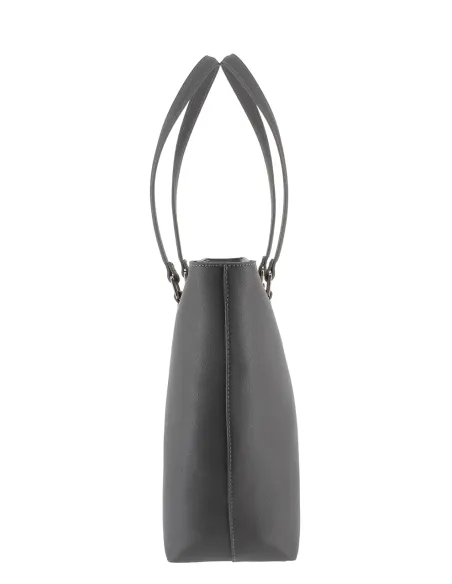 Liu Jo Grosse Damen Shopping Tasche mit Reissverschluss, Anthrazit