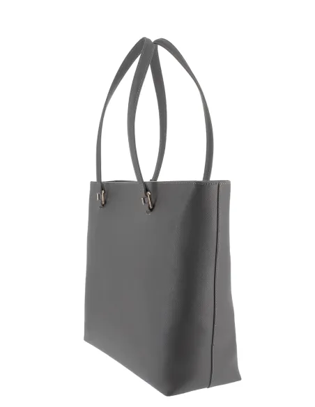 Liu Jo Grosse Damen Shopping Tasche mit Reissverschluss, Anthrazit