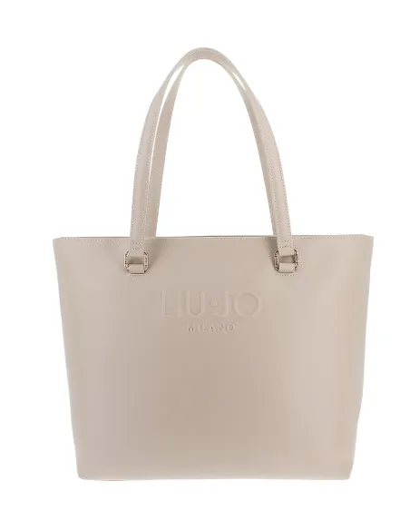 Liu Jo Grosse Damen Shopping Tasche mit Reissverschluss, sand