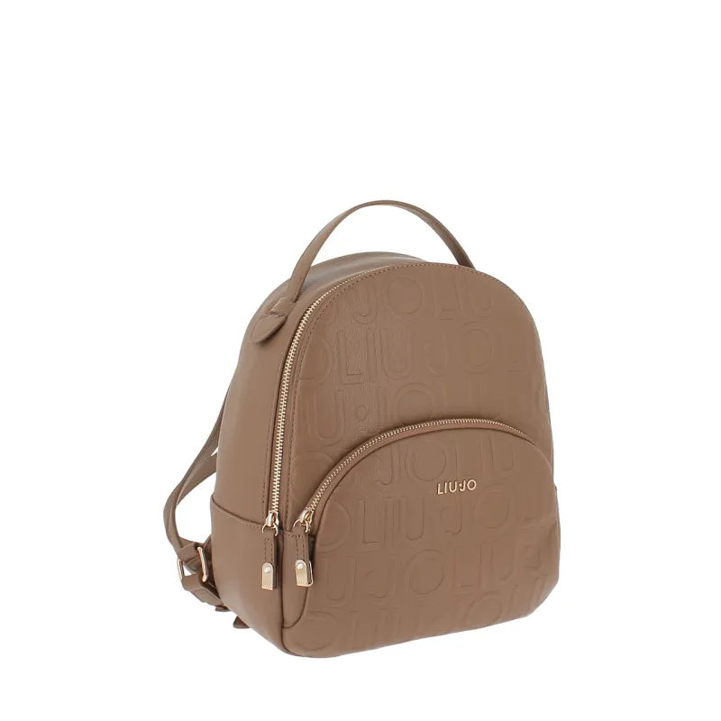 Liu Jo medium backpack with pebble texture metal logo and... 2