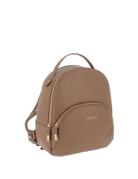 Liu Jo mittelgroßer Rucksack mit Prägung Fronttasche und verstellbaren Trägern, suede
