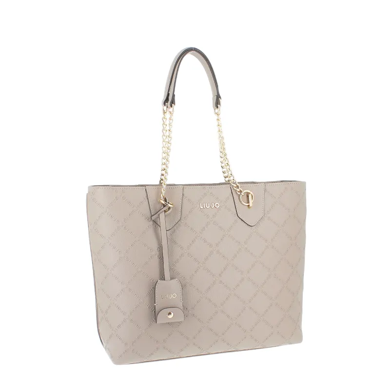 Liu Jo shopping bag with chain handles embossed logo and... 2