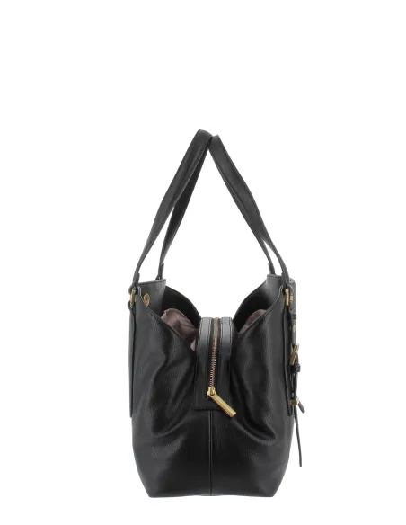 Liu Jo Damen Shopping Tasche mit Drei Faecher, schwarz