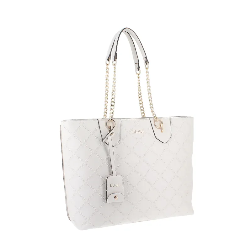 Liu Jo shopping bag with chain handles embossed logo and... 2