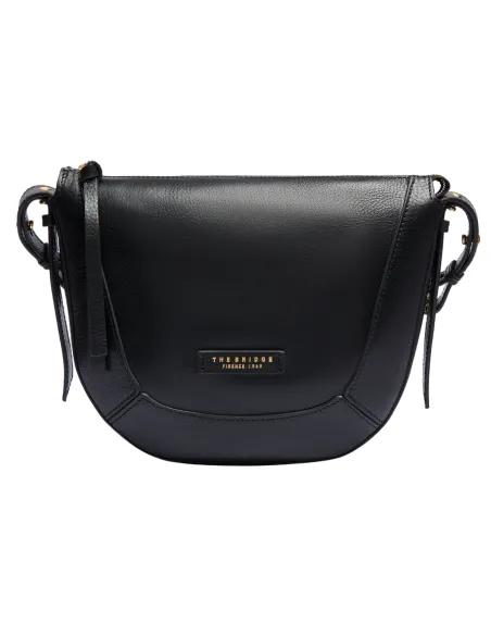 The Bridge Fedora leather medium Crossbody Bag, black