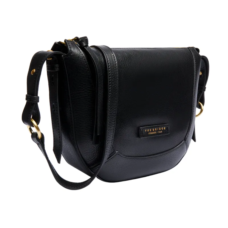 The Bridge Fedora leather medium Crossbody Bag, black 2