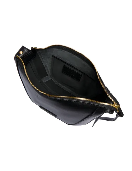 The Bridge Fedora leather medium Crossbody Bag, black