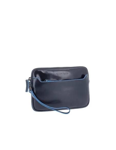 Piquadro Blue Square schlanke Ledertasche, blau