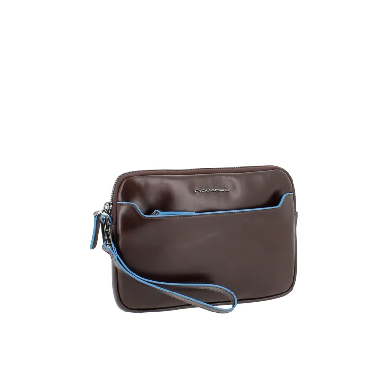 Piquadro Blue Square schlanke Ledertasche, dunkelbraun 2
