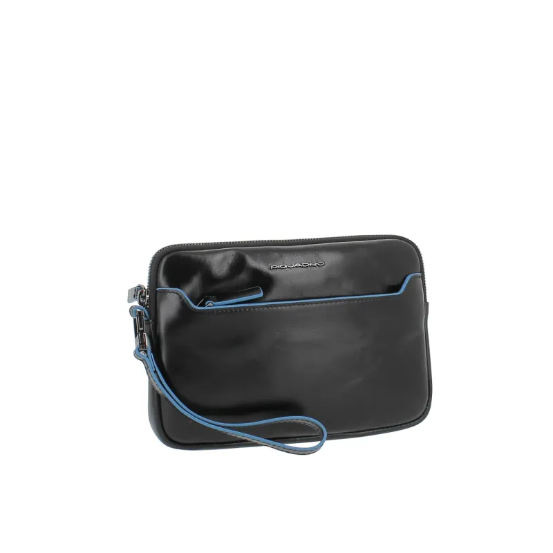 Piquadro Blue Square schlanke Ledertasche, schwarz 2