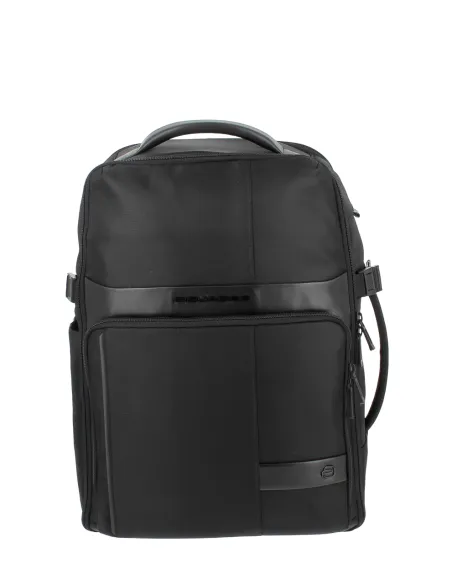 Zaino viaggio porta PC 15,6 in tessuto Piquadro, nero