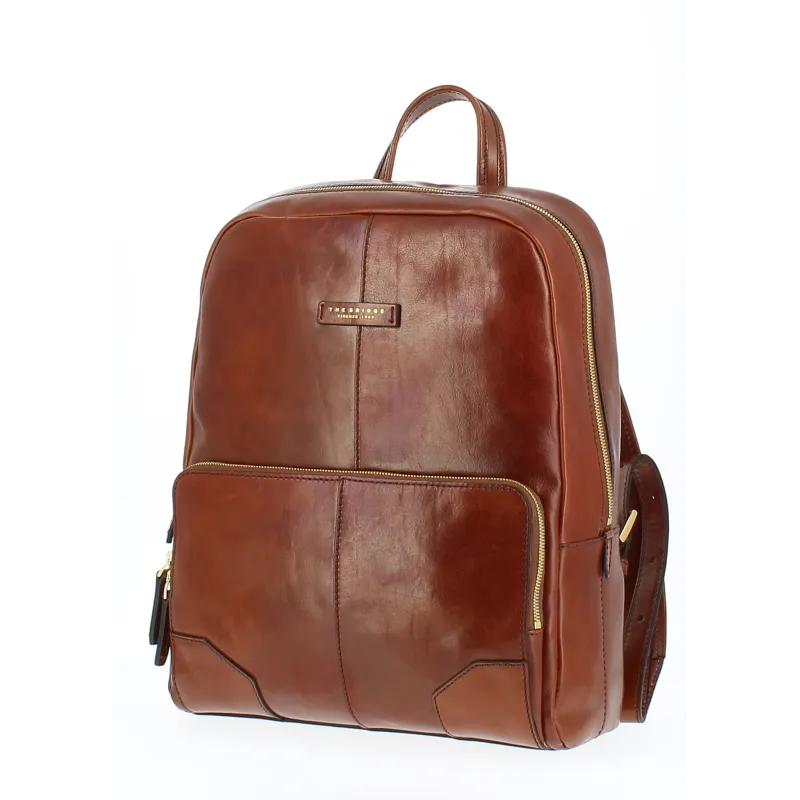 The Bridge Vespucci backpack for documents and laptop, brown