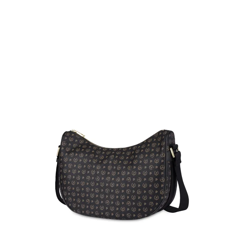 Pollini Heritage PVC hobo bag, black 2