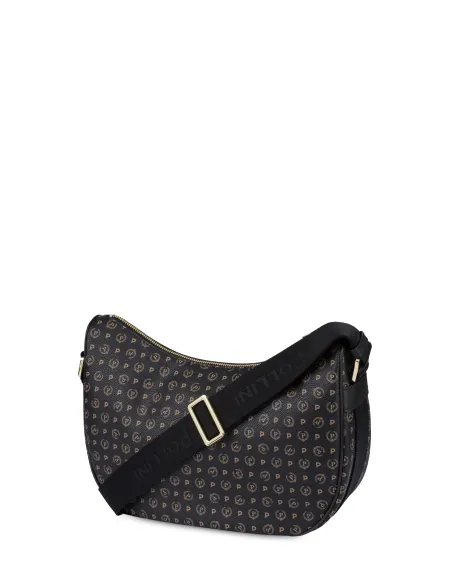 Pollini Heritage PVC hobo bag, black