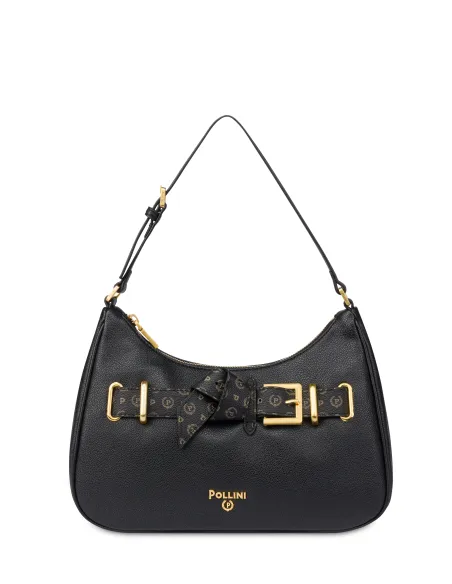 Mezza luna con Cintura decorativa in Heritage Pollini, nera