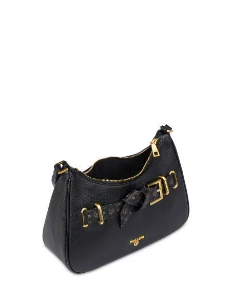 Mezza luna con Cintura decorativa in Heritage Pollini, nera