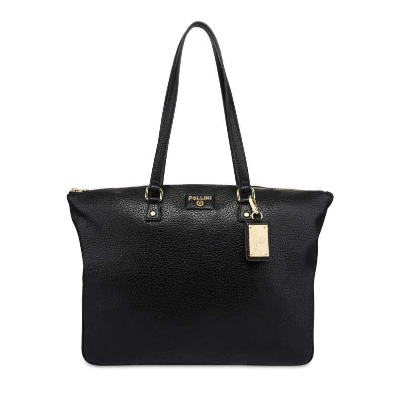 Pollini Naja large shopping bag, black