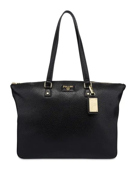 Pollini Naja large shopping bag, black