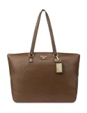 Pollini Naja large shopping bag, brown