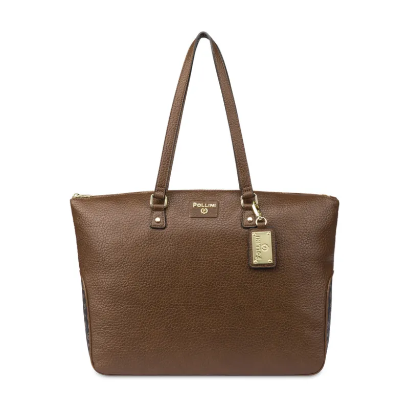 Pollini Naja grosse Shopping Bag, braun