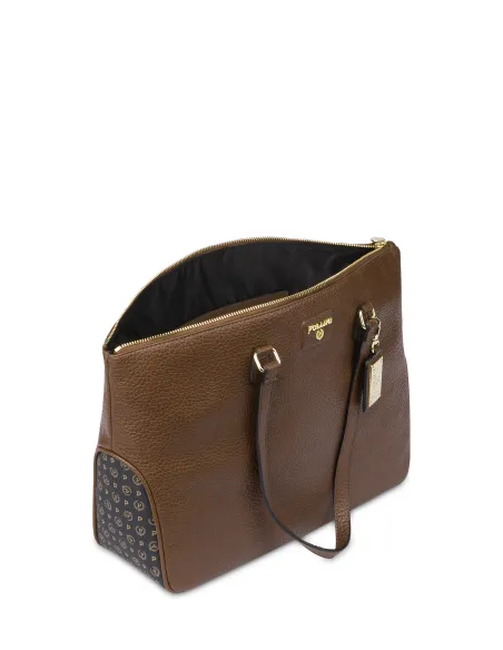 Shopping grande Pollini, marrone