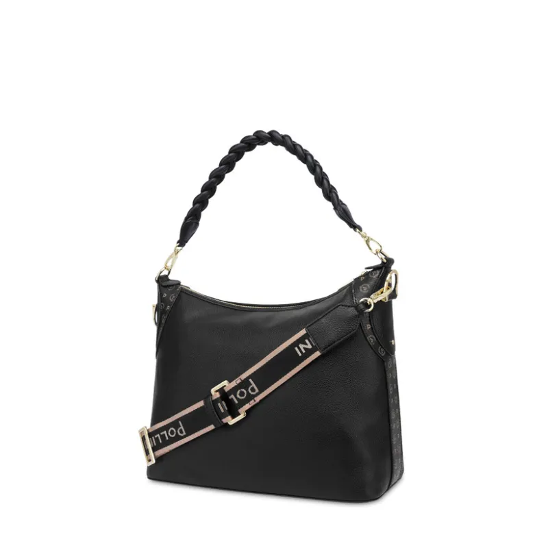 Borsa donna a spalla Pollini, nera 2