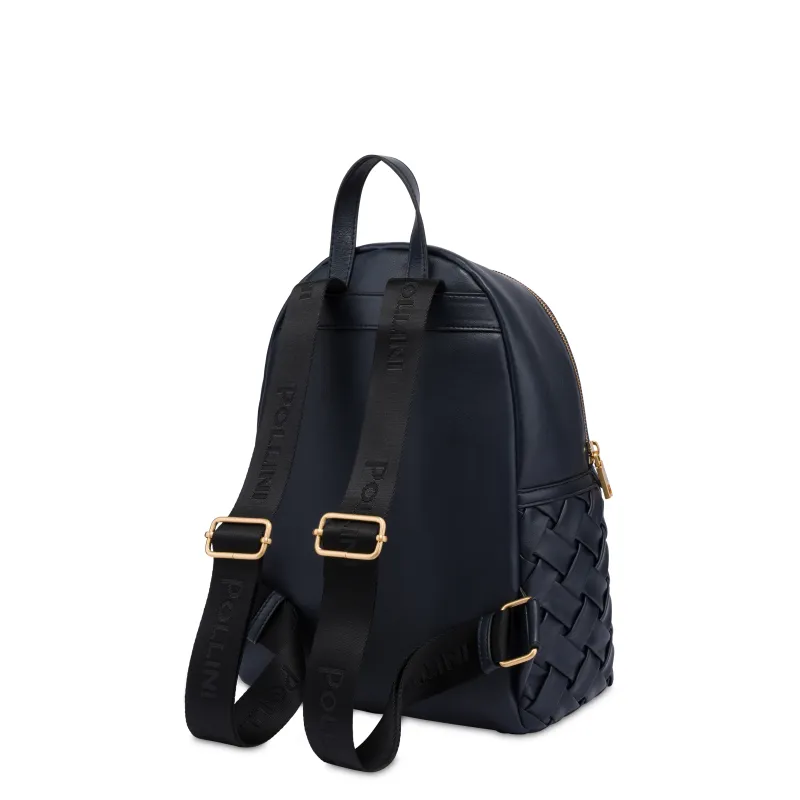 Zaino donna intrecciato Pollini, blu 2