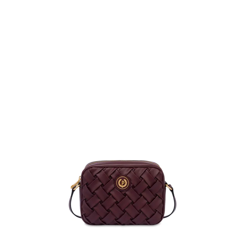 Pollini Interlace camera bag, bordeaux