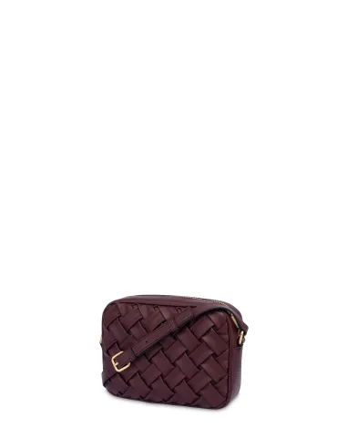 Pollini Interlace camera bag, bordeaux