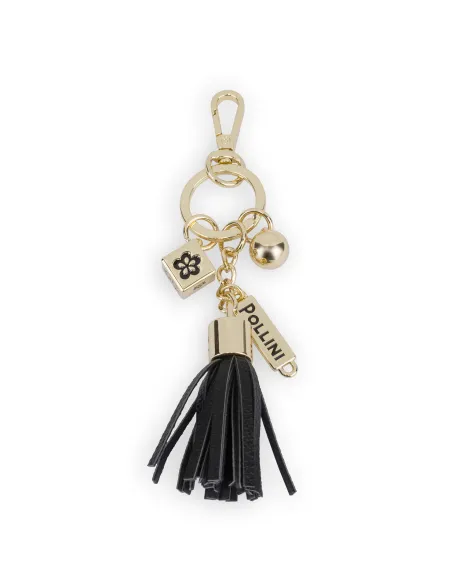 Pollini keychain elegant refined and versatile, black