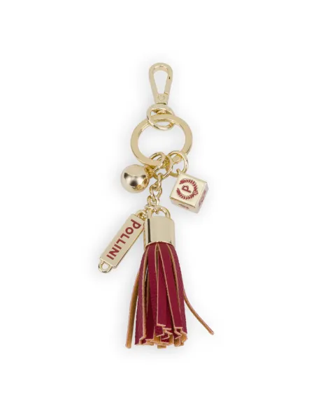 Pollini keychain elegant refined and versatile, red