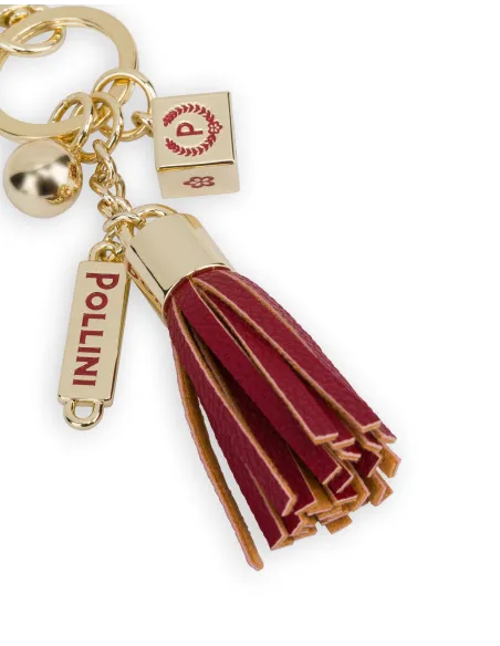 Pollini keychain elegant refined and versatile, red