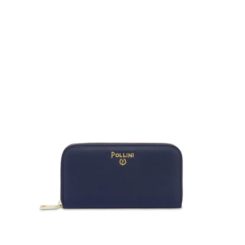 Pollini Zip Around wallet, blue