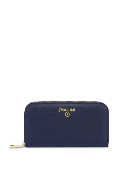 Portafogli donna Pollini con zip, blu