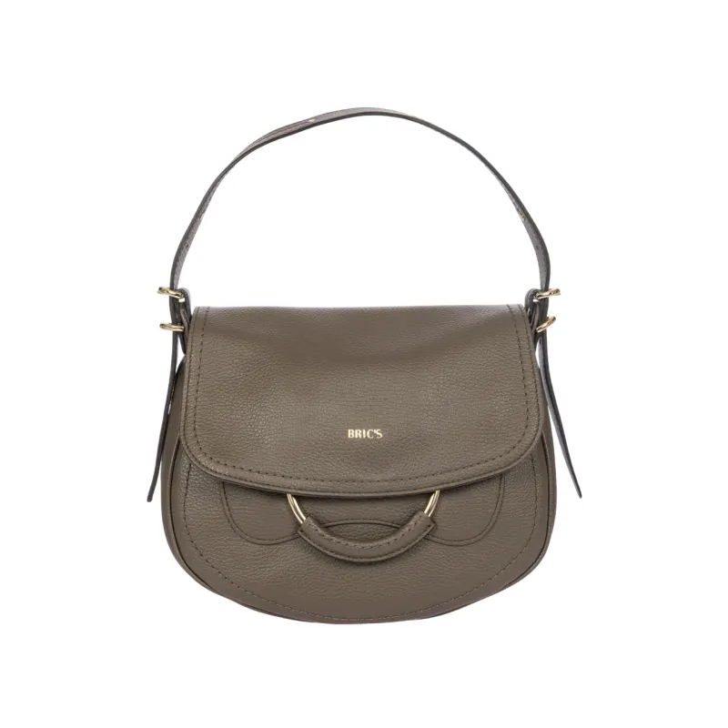 Brics Gondola women's leather shoulder bag, swamp