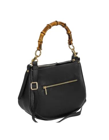 Borsa a spalla con manico in bambù...